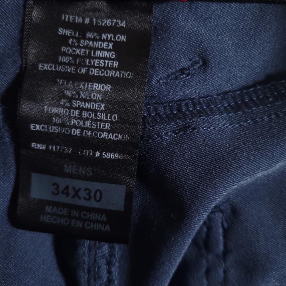 Gerry Pants Mens 34x30 Blue Stretch Nylon Venture Commuter Utility Performance - Picture 6 of 8